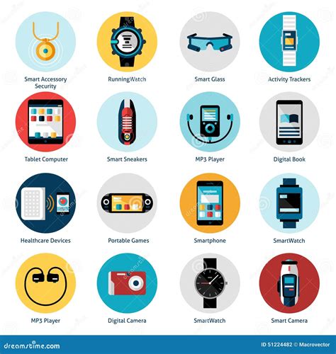 Wearable Technology Set Vector Illustration 51225950