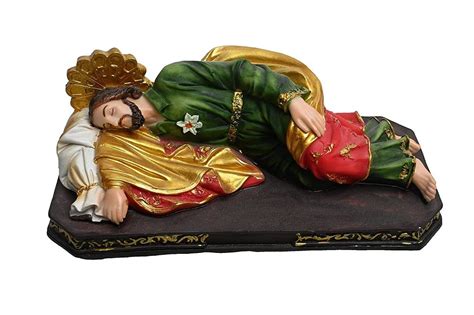 Multicolor Resin Sleeping St Joseph Statue Home Size 10l X 6 4w X 20