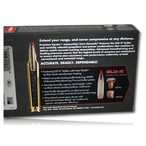 Munition Hornady 300wm 178gr Eld X