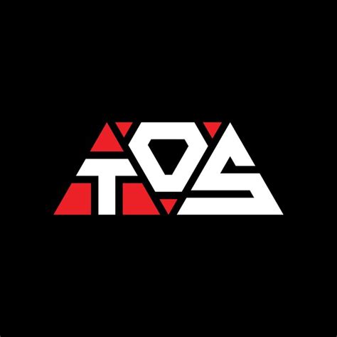 premium vector tos triangle letter logo design  triangle shape