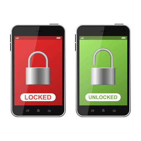 Locked and unlocked phone 1267984 Vector Art at Vecteezy
