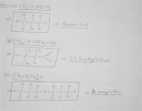 Write Bond Line Formulas For The Following Compounds A Ch Ch Oh