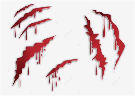 Scars Scary Blood Stains Scratch Red Lion Png Transparent Clipart