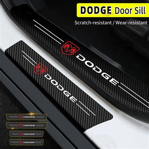 Car Stickers Carbon Fiber Sill Protector Door Threshold Scuff Plate For