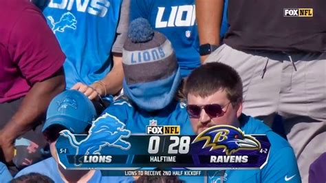 Sad Lions Fan Becomes Instant Meme During Blowout vs. Ravens