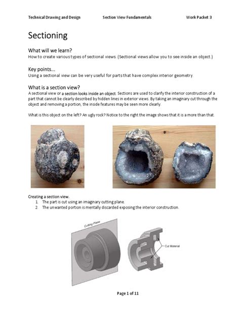 understanding section views  instructional guide   fundamentals