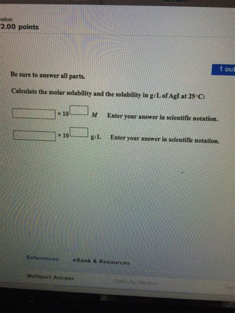 Solved Be Sure To Answer All Parts Calculate The Molar Chegg