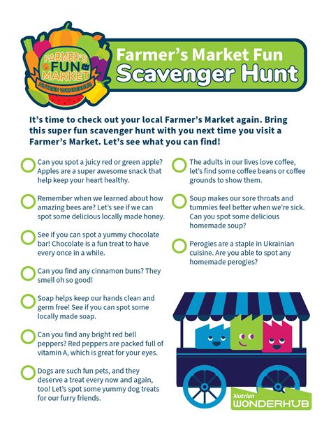 Farmers Market Fun Scavenger Hunt Wonderhub