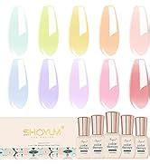 Amazon Shoyum Jelly Nude Gel Nail Polish Set Pcs Sheer Milky