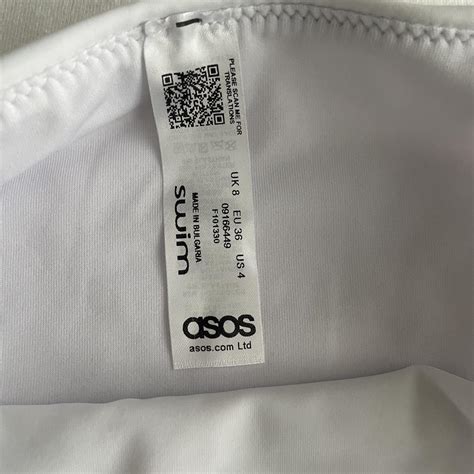 White Bikini From Asos Top Is E F Bottoms Are A Depop