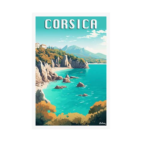 Corsica France Travel Poster Modern Wall Art - Etsy