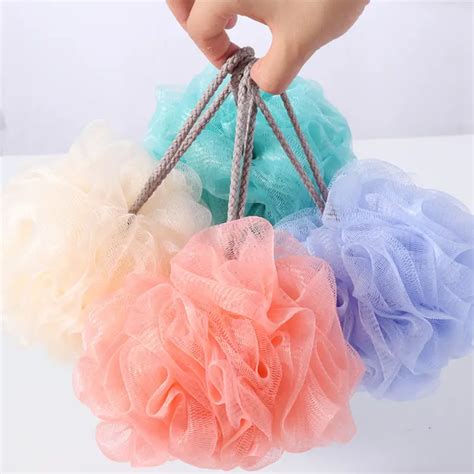 Bath Shower Sponge Bath Mesh Pouf Shower Ball Body Scrubber Temu