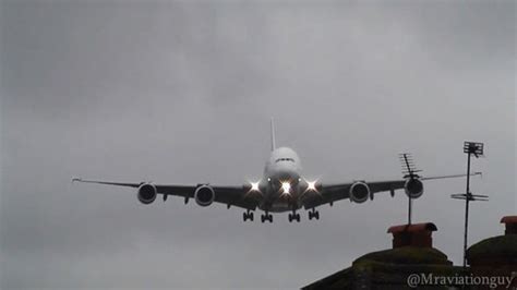 Dramatic Moment Gigantic Airbus A380 Is Rocked By Extreme Crosswinds As