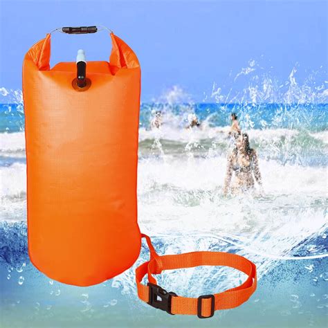 Inflatable Open Water Swim Buoy Air Dry Bag Device Tow Float For