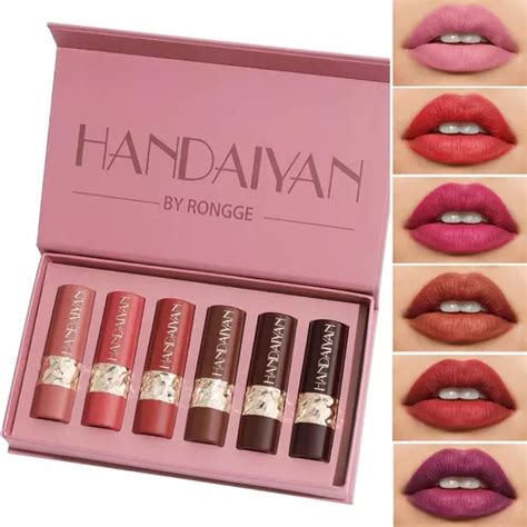 Colores De Lápiz Labial Nude Terciopelo Mate Liso Juego Envío gratis