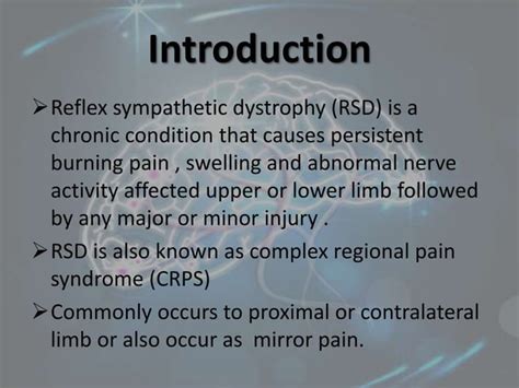 Reflex Sympathetic Dystrophy And Causalgia Ppt