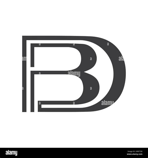 Initial Letter Bd Logo Or Db Logo Vector Design Template Stock Vector