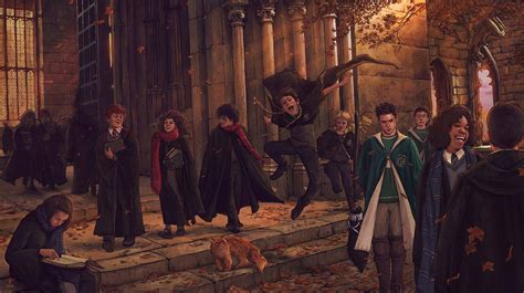 Hogwarts Courtyard by Vladislav Pantic : r/ImaginaryHogwarts