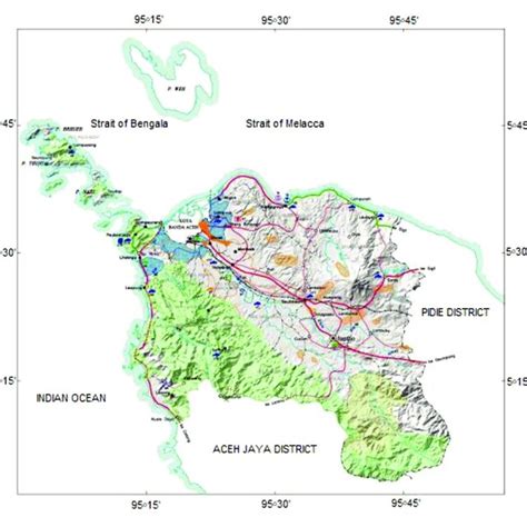 map  aceh besar government  aceh besar district