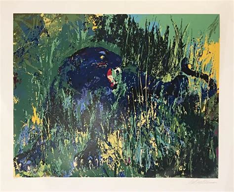 Bid Now LEROY NEIMAN BLACK PANTHER SIGNED NUMBERED SERIGRAPH