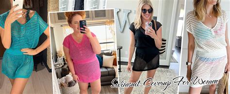 Hount Womens 2025 Swimsuit Cover Up V Neck Crochet Beach Bikini Swimwear Coverups Dresses At