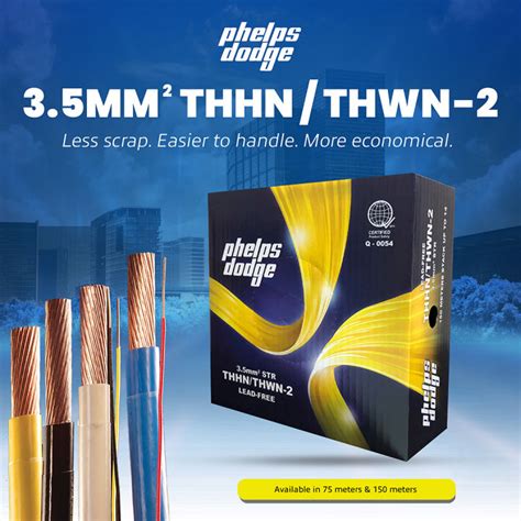 phelps dodge thhnthwn  mm  awg  meters   meters