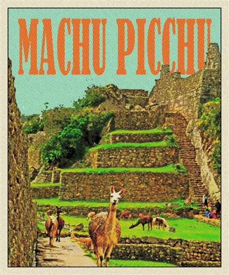 Premium Photo Machu Picchu Retro Travel Poster