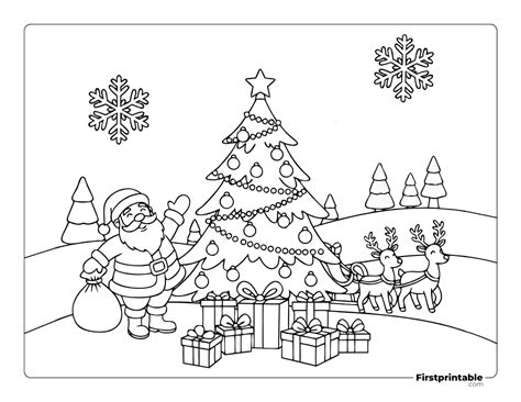 Christmas Tree Coloring Pages 45 Free Pdf Printables