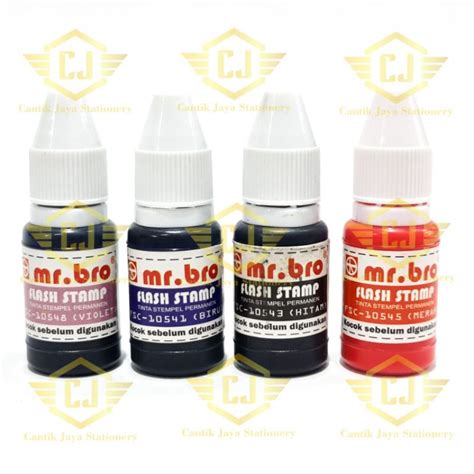 Jual Tinta Stempel Otomatis Permanen Mr Bro Flash Stamp Ink 10 Ml