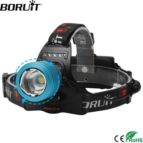 BORUiT RJ-2800 светодиодный Мощный налобный фонарь 1000 лм 3-режимный ...