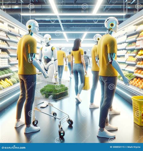 Futuristic Superstore Global Grocery Supply Chain Walmart Robotic Sorting Shopping Delivery