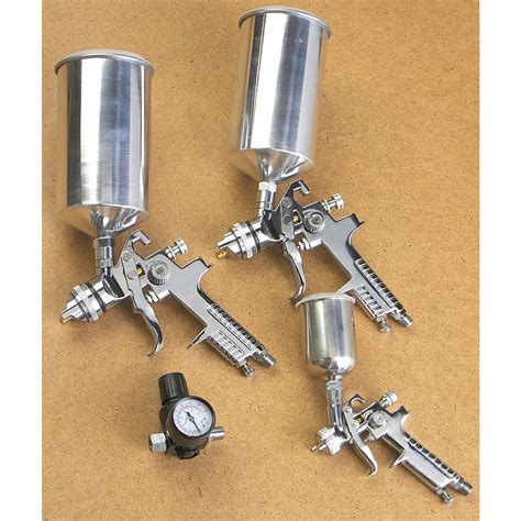 4 - Pc. Vaper™ HVLP Spray Gun Kit, Chrome - 143233, Air Tools at ...