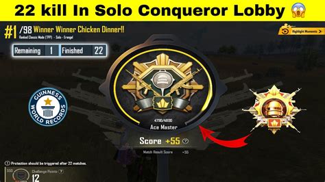 22 KILLS IN SOLO CONQUEROR LOBBYEASY SOLO RANK PUSH TIPS TRICKS