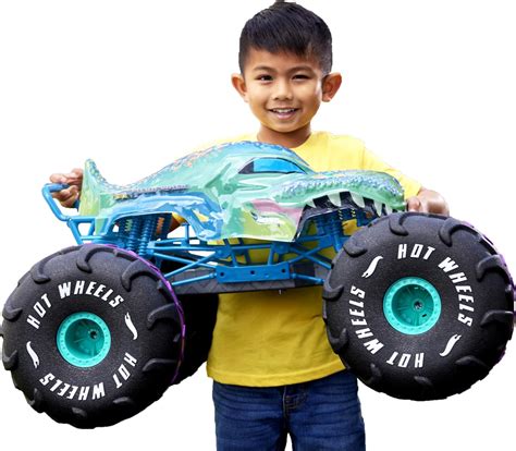 Amazon Hot Wheels RC Monster Trucks Mega Wrex In Th Scale Extra Large Remote Control