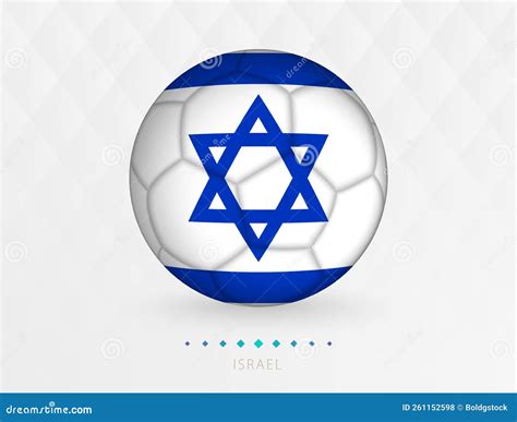 Football Ball with Israel Flag Pattern, Soccer Ball with Flag of Israel