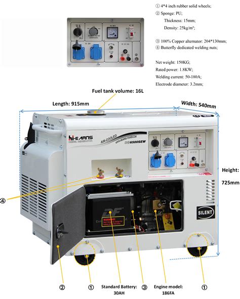 18kw 50hz 180a Air Cooled Single Cylinder Silent Type Diesel Generator