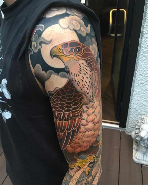 Hawk Sleeve Tattoo