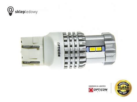 Żarówka Led W21W T20 7440 12x SMD 3020 12V Biały Zimny 6000K CANBUS ...