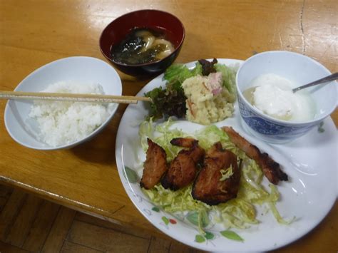 5月15日夕食 山のふるさと合宿 かじかの里学園