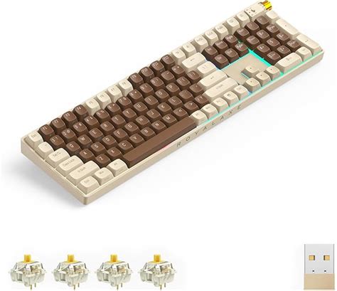 ROYALAXE R Wireless Mechanical Keyboard G Pro Yellow Switch Hot Swappable Wired