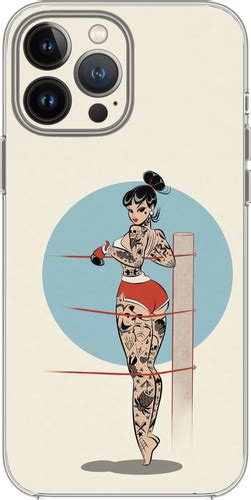 Boxer Girl Pinup Tattoo Ink Boss Babe Case Cover Silicone Shockproof