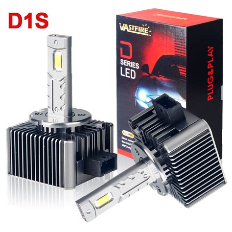 D1S D1R LED Headlight Bulbs 180W 6500K White Replace HID Conversion Kit