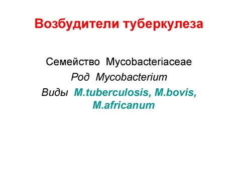 Возбудители туберкулеза - online presentation