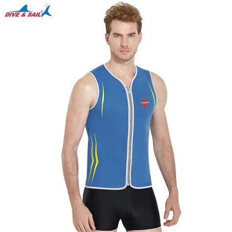 Men Wetsuit Mm Neoprene Diving Suit Vest Swimsuit Sleeveless Warm