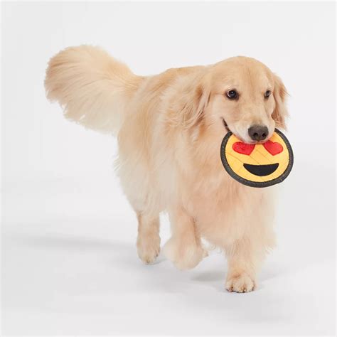 Joyhound Rip Roarin Tough Heart Eyes Emoji Dog Toy Squeaker