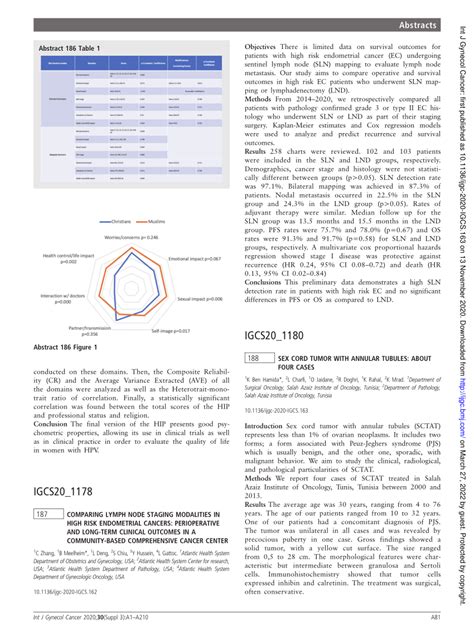 PDF 188 Sex Cord Tumor With Annular Tubules About Four Cases