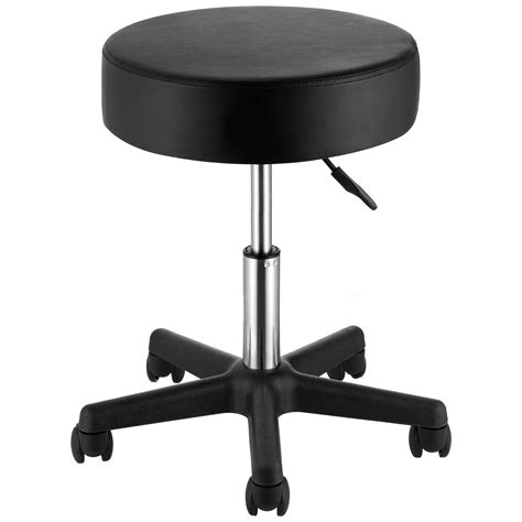 Bentism Adjustable Rolling Stool 400 Lbs Ultra Thick Cushion Swivel