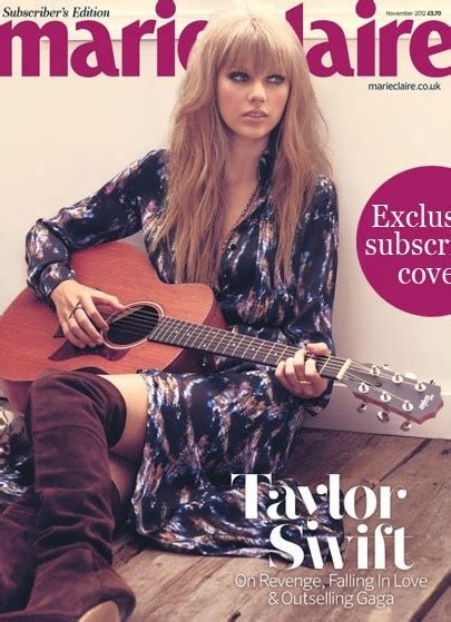 TABLOID COVERS: Taylor Swift cover MARIE CLAIRE Uk Nov 2012