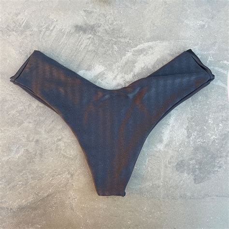 Brazilian Bikini Swimsuit Swimwear Beachwear Arpa Bikineria Black Shimmery Striped Hang Glider