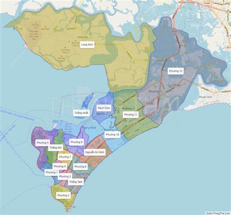 Map Of Vung Tau City Ba Ria Vung Tau Thong Thai Real